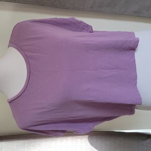 Retro Style CORE 10 Stretchy Cap Sleeve Boxy Cropped Top Purple